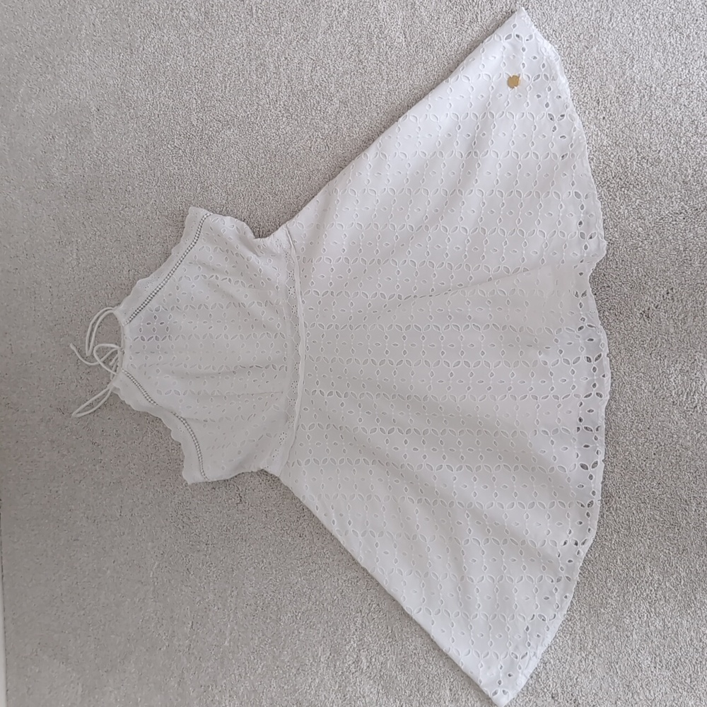 Superdry White Eyelet Halter Dress Size 4